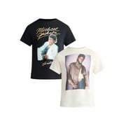 Men's and Big Men's Thriller and Billie Jean Graphic Tee, 2-Pack, Sizes S-3XL